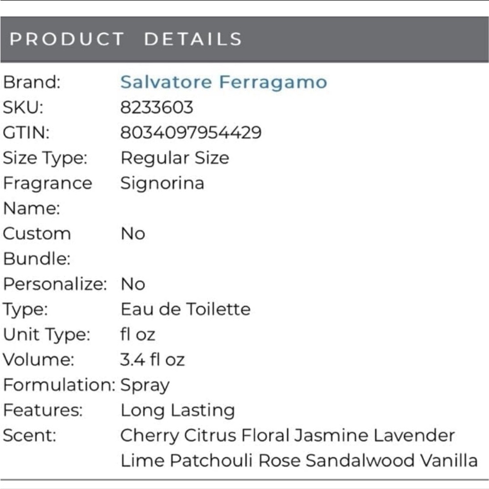 Salvatore Ferragamo Signorina EU DE Parfum 3.4 FL. OZ. Brand New / Sealed! - Picture 6 of 7